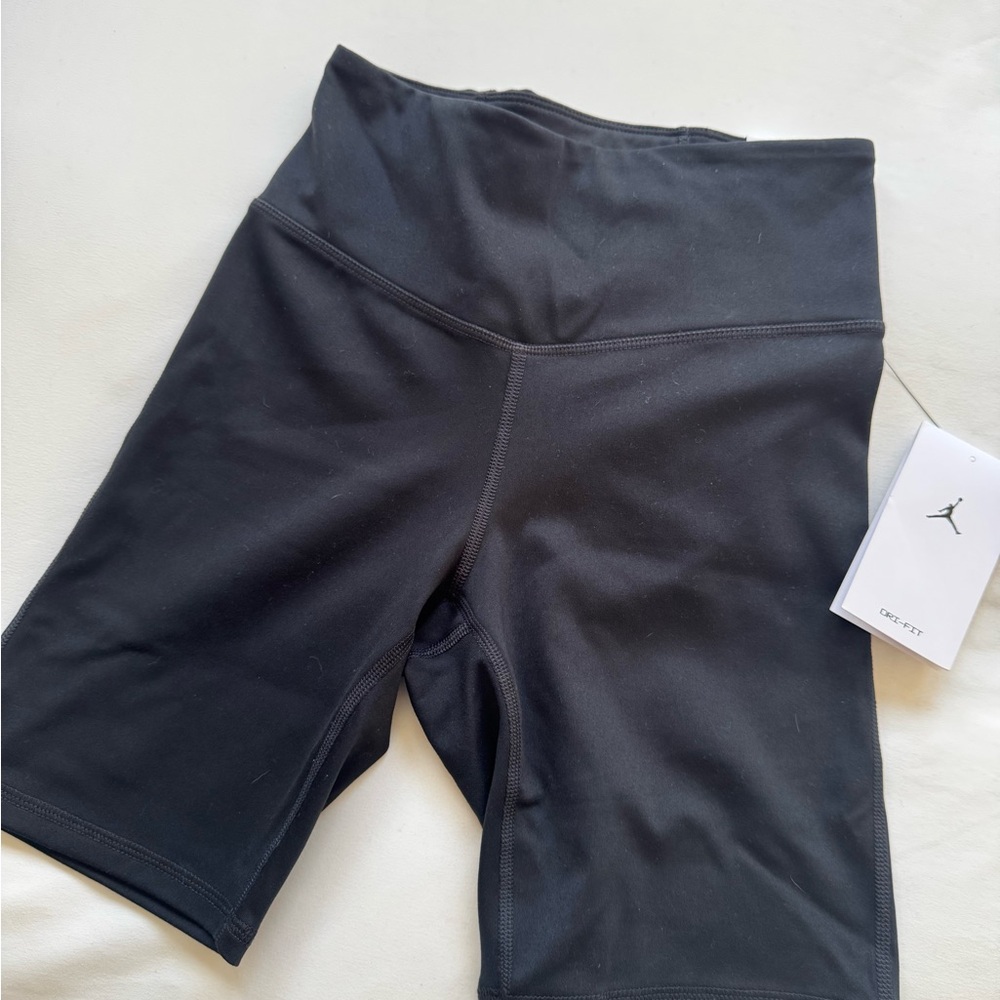 Jordan Black Bike Shorts High-Rise Moisture-Wicking